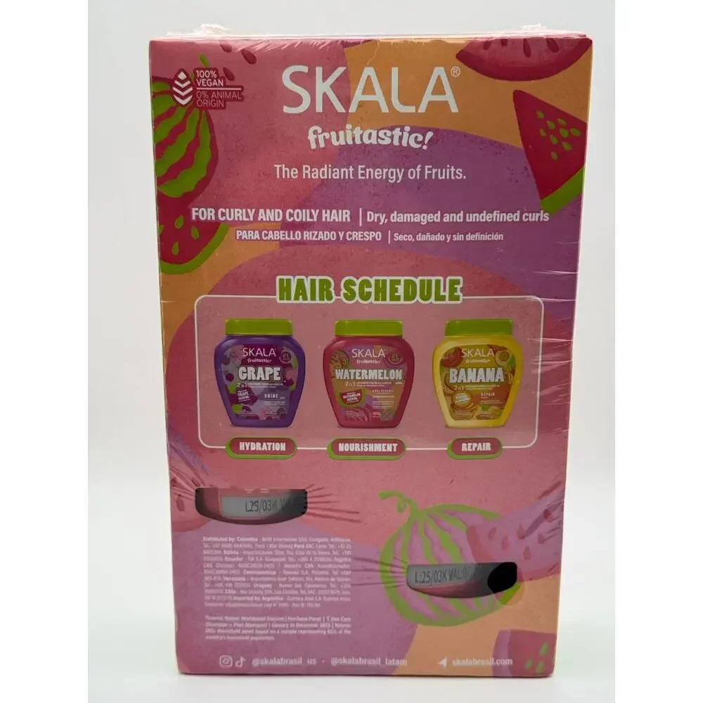 Skala Frutastic Watermelon Shampoo Conditioner 325ml Set Care Vegan New Brazil